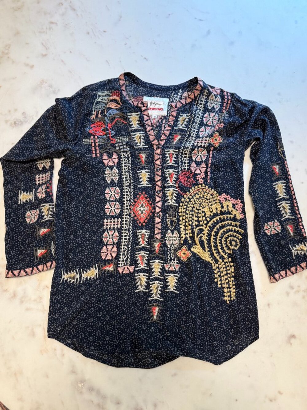Johnny Was 100% Silk Tunic